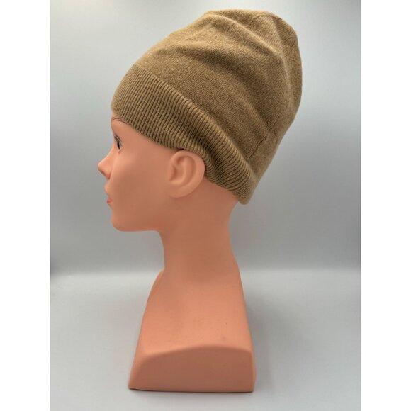 Burberry BB Roundel Logo Graphic Cashmere Blend Beanie Camel - Picture 10 of 10
